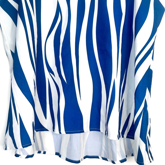 CHICME Blue and White sleeveless top size XL - Picture 7 of 11